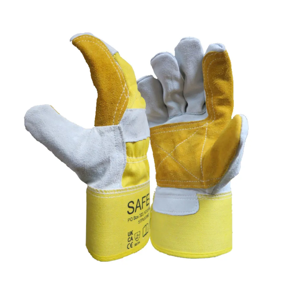 Double Palm Rigger Gloves - Case of 72 Pairs — Yellow